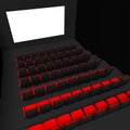 3D screen and seats in movie theatre/ cinema