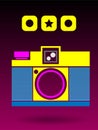 2D Multi Color Lomo Analog Camera Background Conce Royalty Free Stock Photo