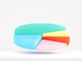 3D Multi-Color pie chart. Royalty Free Stock Photo