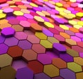 3D multicolored abstract tiled background