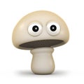 3d Mushroom looks startled