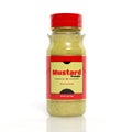 3D Mustard powder glass bottle Royalty Free Stock Photo