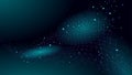 3D nanotechnololy dots texture cyberspace. Nano fiber chemical modern material design. Atom molecule macro structure