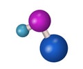 3D NaOH molecule. Royalty Free Stock Photo