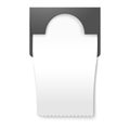 3d napkin holder, paper towel dispenser or check. Vector. Royalty Free Stock Photo