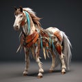 3d Native American Horse: Mythical Symbolism For Splatter Game