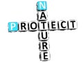 3D Nature Protect Crossword Royalty Free Stock Photo