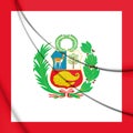 3D Naval Jack of Peru.