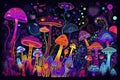 3D Neon Artistic Render of a Unique and Vibrant Psychedelic Fantasy