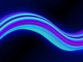 3D Neon Curved Wave