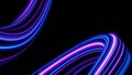 3d Neon light effect glowing trails. Colorful Light motion speed background. Motion blur long time effect. Technology 5g design Royalty Free Stock Photo