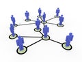 3d network of people Royalty Free Stock Photo