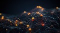 3D Neural Network Visualization in Data Analysis. 3D representation of intricate neural networks and data nodes Royalty Free Stock Photo