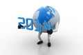 3d New Year 2014 concept Royalty Free Stock Photo