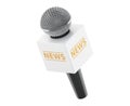 3d News microphone tv. News concept.