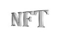 3D NFT Non Fungible unique cryptocurrency. Blockchain art crypto security code.Data stored digital photo object
