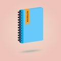 3d notebook, diary or phonebook. Vector