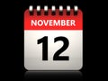 3d 12 november calendar