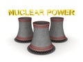 D Nuclear power concept image Royalty Free Stock Photo