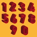 3d number collection vector file