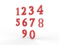 3D numeral alphabet.