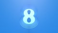 3D Object Layered Characters: Number \