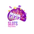 Casino objects logo place for text Royalty Free Stock Photo
