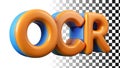 3D OCR letters, text recognition, digital typography, and font style png transparent image Generative AI