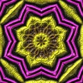 3d octagonal golden violet fractal pattern