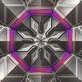 3d octagonal silver purple geometric pattern