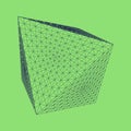 3D Octahedron - Vector illustration with Connected Lines.