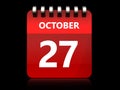 3d 27 october calendar