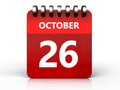 3d 26 october calendar