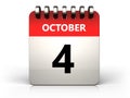 3d 4 october calendar