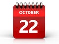 3d 22 october calendar