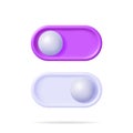 3D On and Off Buttons Switch Royalty Free Stock Photo