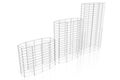 3D office buildings - wireframe Royalty Free Stock Photo