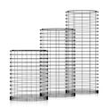 3D office buildings - wireframe Royalty Free Stock Photo