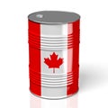 3D oil barrel, flag of Canada