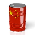 3D oil barrel, flag of China