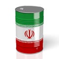 3D oil barrel, flag of Iran