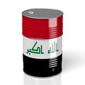 3D oil barrel, flag of Iraq