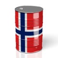 3D oil barrel, flag of Norway