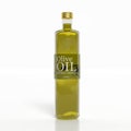 3D olive oil transparent bottle