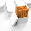 3d open box with extrude text Royalty Free Stock Photo