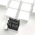 3d open box with extrude text Royalty Free Stock Photo