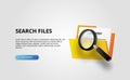 3d open folder contain file document upload arrow illustration data transfer backup memory concept Royalty Free Stock Photo