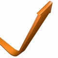 3d orange arrow