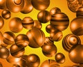 3D orange coloured spheres Royalty Free Stock Photo