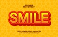 3d Orange smile text effect